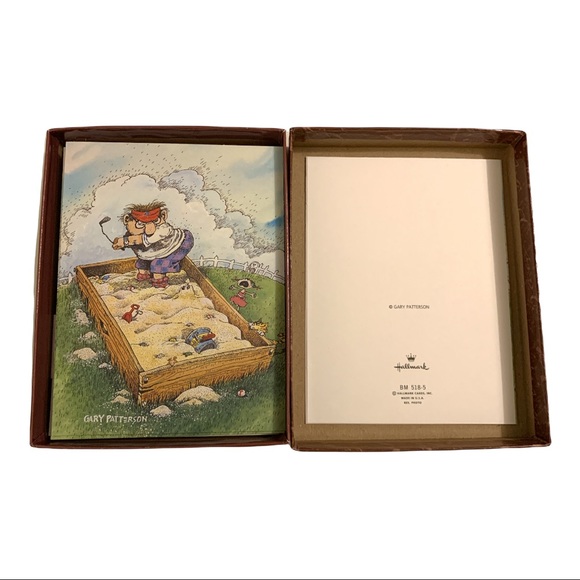 Vintage Gary Patterson Sandbox Golf Hallmark Cards Set of 9 Cards + Envelopes - Picture 3 of 3